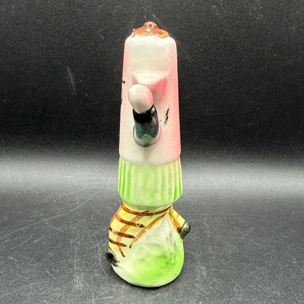 Vintage Hand Painted Anthropomorphic Coffee Pot Figure Ceramic Seasoning Shaker